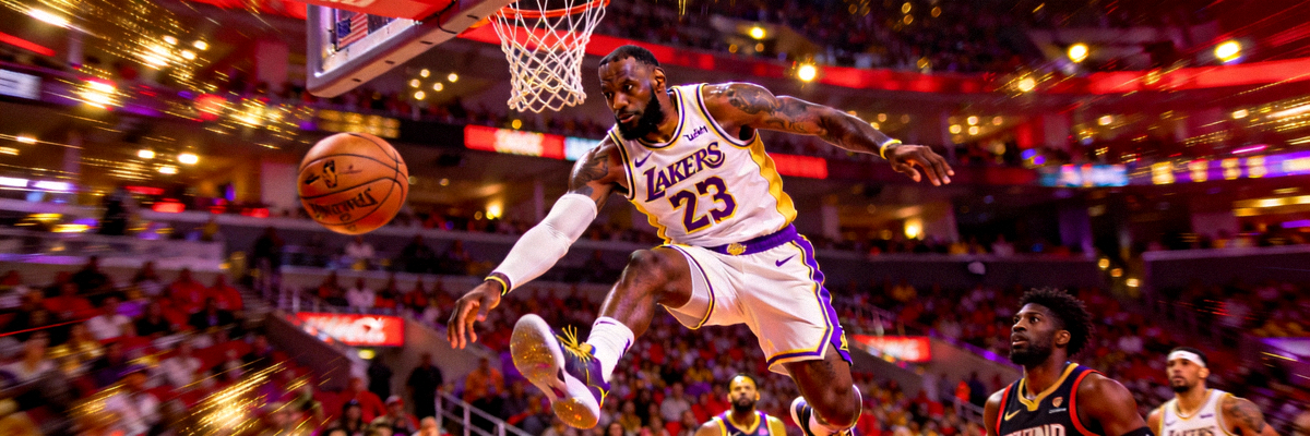 NBA季后赛精彩瞬间 - 勒布朗·詹姆斯突破上篮